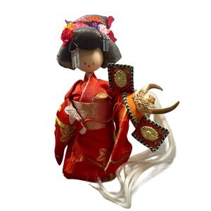 Vintage Handmade Japanese Geisha Kimono Air Freshener Doll 8.5" Collectible